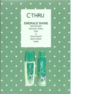 Set C-Thru Emerald Shine: Parfum Deodorant natural spray 75 ml + Deodorant spray 150 ml