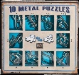 10 Metal Puzzles Set Blue