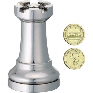 Cast Chess Rook -silver