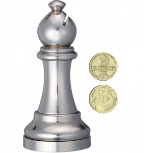 Cast Chess Bishop -silver