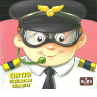 Meserii. Lipeste si coloreaza: Pilot + abtibilduri colorate