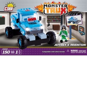Set Constructie Monster Trux, Transformer Albastru