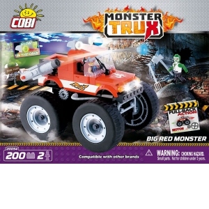 Set Constructie Monster Trux, Transformer Rosu!