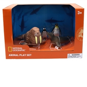 Set 4 figurine - Morsa, Foca, Pinguin si Pui Pinguin