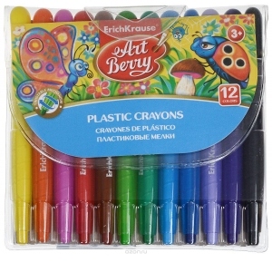 Set creioane colorate cerate retractabile - 12 culori