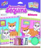 Sensational Sequins: Set 2 tablouri cu pisicute