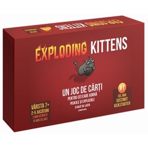 Exploding Kittens, un joc de carti pentru cei care adora pisicile si exploziile si razele de laser si uneori caprele