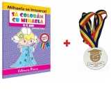 Pachet personalizat pentru finalul anului scolar: Carte de colorat. Sa coloram cu Mihaela, 4-5 ani + Medalie