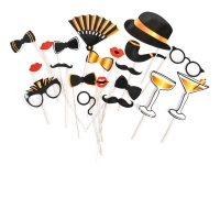 Set accesorii Foto Party, 20 accesorii cu diferite modele