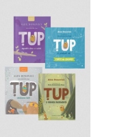 Pachet 4 carti Aventurile lui Tup (1. Tup. Imposibil e doar un cuvant, 2. Tup salvatoarea iernii, 3. Tup si padurea incremenita, 4. Tup si prietenii sai. Carte de colorat)
