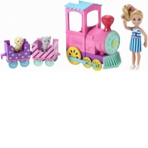 Barbie Papusica Chelsea cu Trenulet