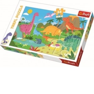 Puzzle Trefl 24 Maxi in Lumea Dinozaurilor