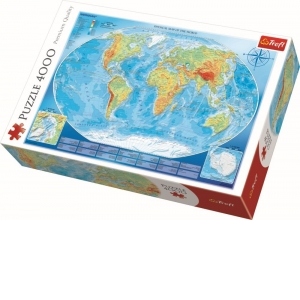 Puzzle Trefl 4000 Harta Fizica a Lumii