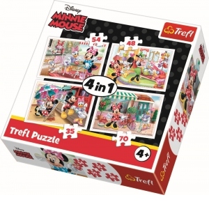 Puzzle Trefl 4in1 Minnie cu Prietenii