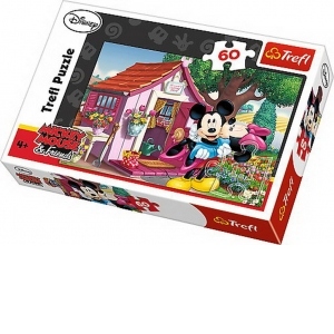 Puzzle Trefl 60 Mickey si Minnie in Gradina