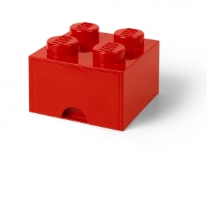 Cutie depozitare LEGO 2x2 cu sertar, rosu (40051730)