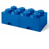 Cutie depozitare LEGO 2x4 cu sertare, albastru (40061731)