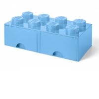 Cutie depozitare LEGO 2x4 cu sertare,albastru deschis (40061736)