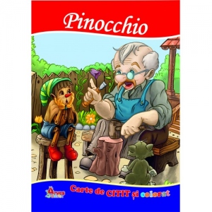 Pinocchio. Carte de citit si colorat