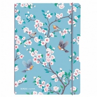 Caiet my.book flex A4, 2x40 file, dictando+patratele, motiv Ladylike Birds