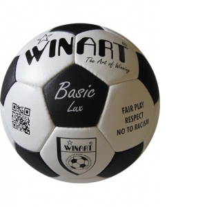 Minge fotbal din piele naturala Basic Lux, marimea 5 Basic poza bestsellers.ro