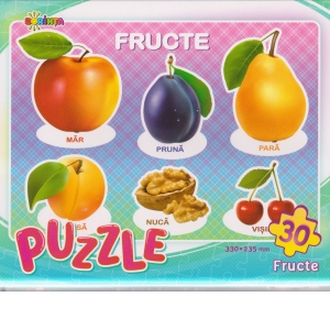 Puzzle + surpriza - Fructe (30 piese)