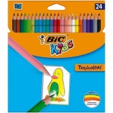 Creioane colorate 24 culori Tropicolors