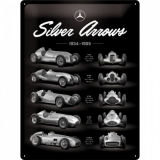 Placa metalica 30X40 Mercedes-Benz Silver Arrows Chart