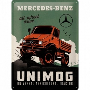 Placa metalica 30X40 Mercedes-Benz Unimog
