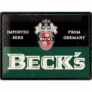 Placa metalica 30X40 Becks Imported Beer