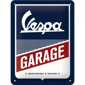 Placa metalica 15x20 Vespa Garage