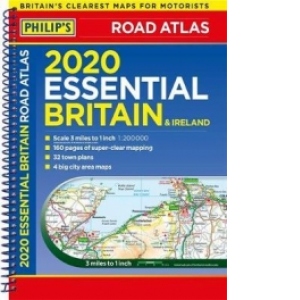 Philip's 2020 Essential Road Atlas Britain and Ireland