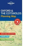 Lonely Planet Oxford & the Cotswolds Planning Map