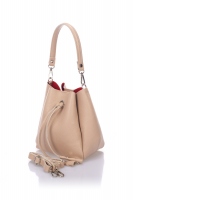 Geanta GIORGIO COSTA din piele, culoarea taupe