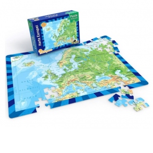 Puzzle educativ - Harta Europei, 100 piese