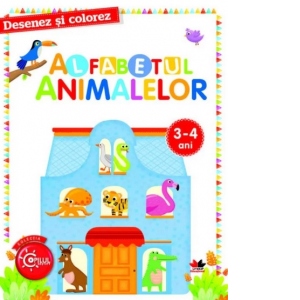 Desenez si colorez. Alfabetul animalelor. 3-4 ani