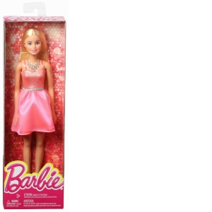 Papusi Barbie Tinute Stralucitoare Blonda cu Rochita Roz Deschis