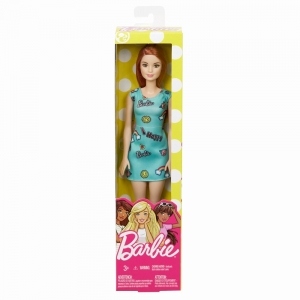 Barbie Papusa Clasica Roscata si cu Rochita Albastra