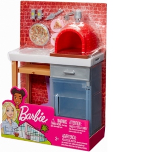 Barbie Set Mobilier Exterior Cuptor Pizza