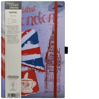 Bloc notes Ivory Graphic 13 X 21 cm 240 pagini, velin, motiv Traveller