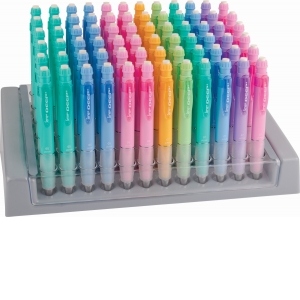 Creion mecanic Deep, culori pastel, 0.5 si 0.7 mm, 72 bucati, prezentare pe display expunere