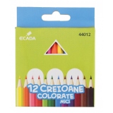Creioane color 12 culori mici Ecada