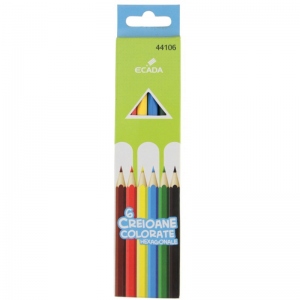 Creioane color 6 culori mari Ecada