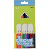 Creioane color 12 culori mari Ecada