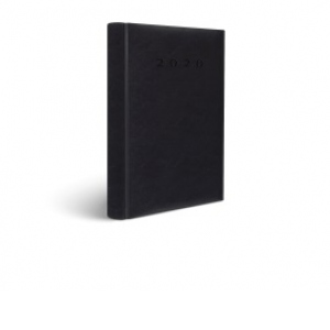 Agenda datata RO A5, 352 pagini, coperta buretata, culoare negru, 2020
