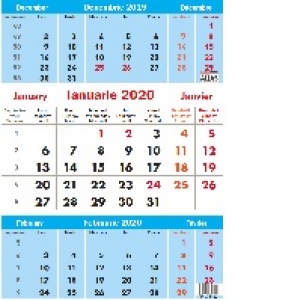 Calendar Triptic 12 F 2020