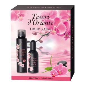 Set Tesori d Oriente Orhidee China, Dama: Apa Toaleta, 100 ml + Deo Spray, 150 ml