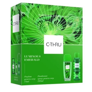 Set C-Thru Luminous Emerald, Dama: Body Fragrance, 75 ml + Deo Spray, 150 ml