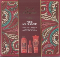 Set Tesori d Oriente Fiore del Dragone, Dama: Apa Toaleta, 100 ml + Gel de dus, 250 ml + Crema de baie, 500 ml