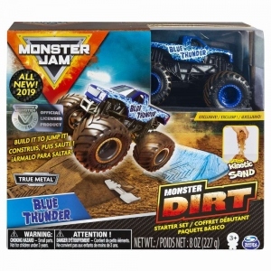 Monster Jam Set Camioneta cu Nisip Blue Thunder